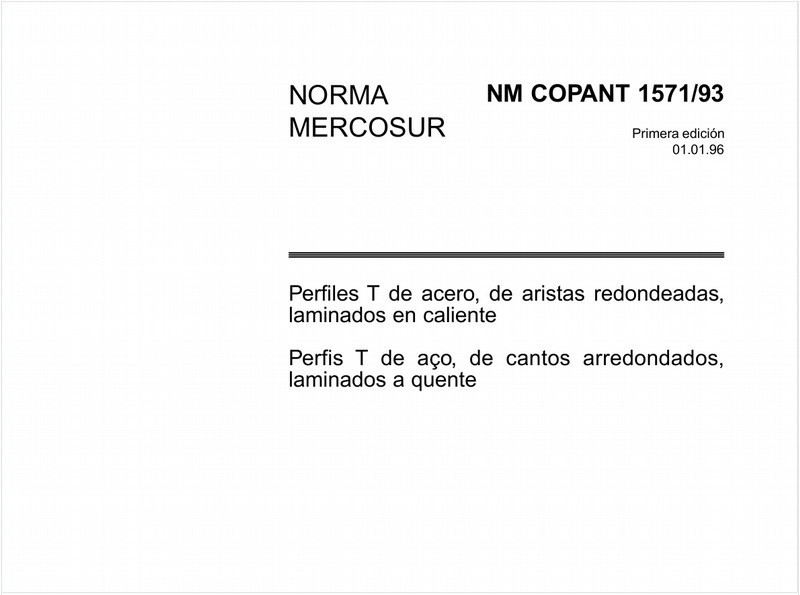 Perfis T de aço, de cantos arredondados, laminados a quente