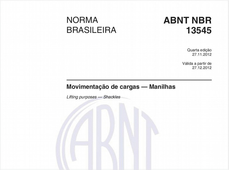 Movimentação de cargas — Manilhas