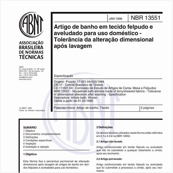 Artigo de banho em tecido felpudo e aveludado para uso doméstico - Tolerância da alteração dimensional após lavagem