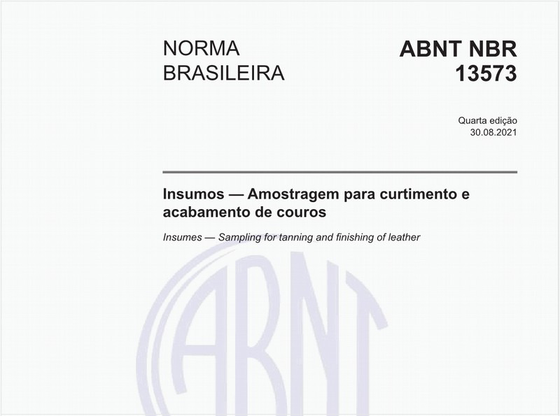 Insumos - Amostragem para curtimento e acabamento de couros