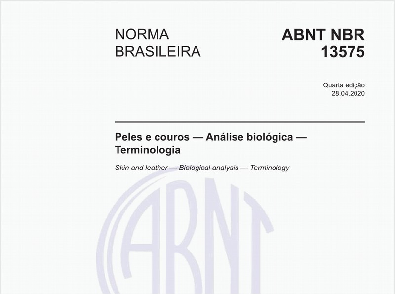 Peles e couros — Análise biológica — Terminologia