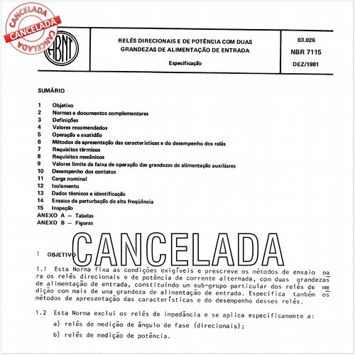 Relés direcionais e de potência com duas grandezas de alimentação de entrada