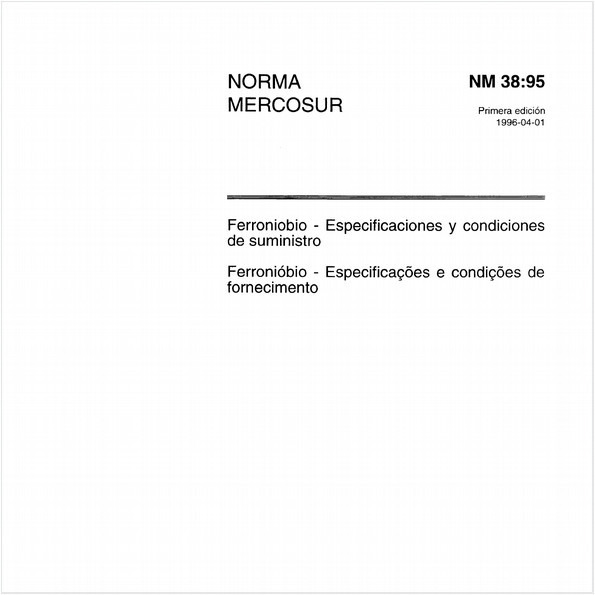 Ferronióbio - Especificações e condições de fornecimento