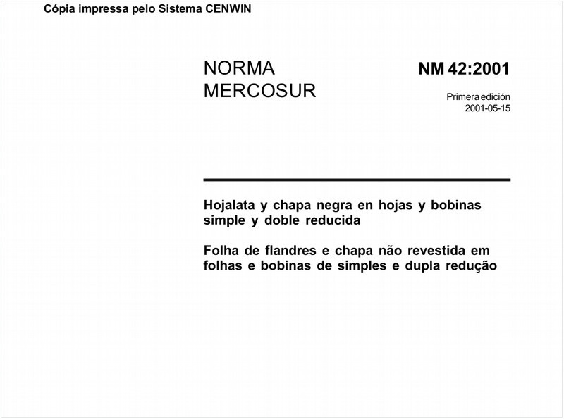 Folha-de-flandres e chapa não-revestida em folhas e bobinas de simples e dupla redução