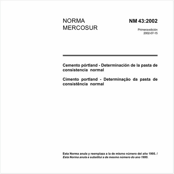 Cimento portland - Determinação da pasta de consistência normal