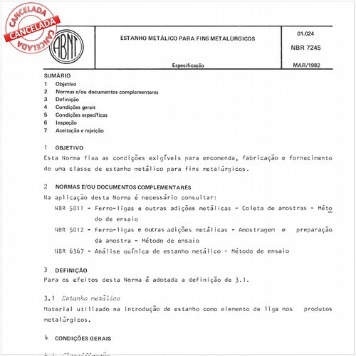 Estanho metálico para fins metalúrgicos