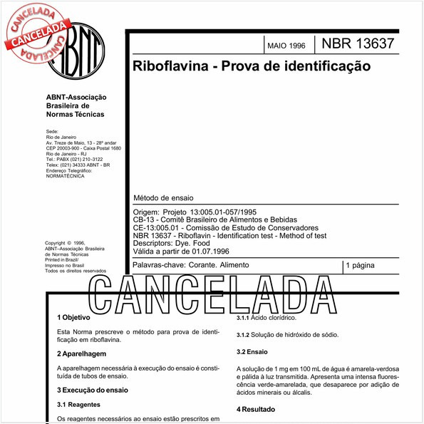 Riboflavina - Prova de identificação