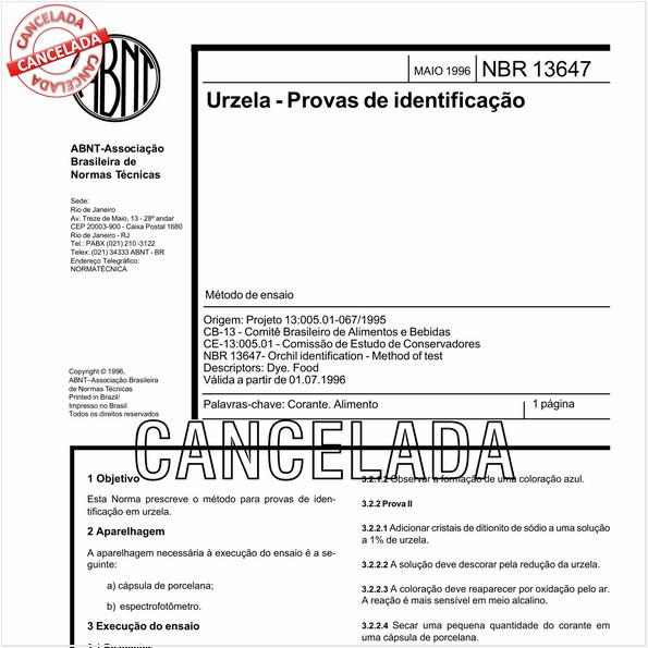 Urzela - Provas de identificação