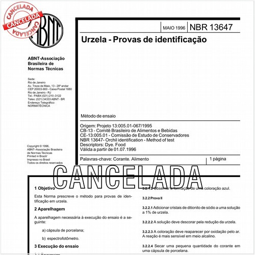 Urzela - Provas de identificação
