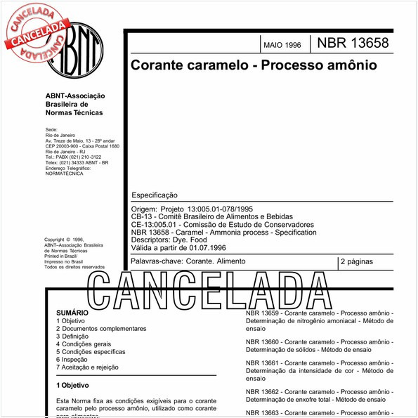 Corante caramelo - Processo amônio