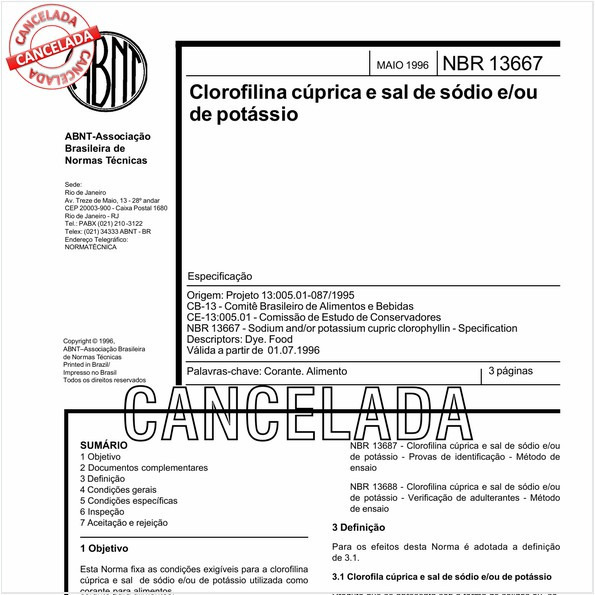 Clorofilina cúprica e sal de sódio e/ou de potássio