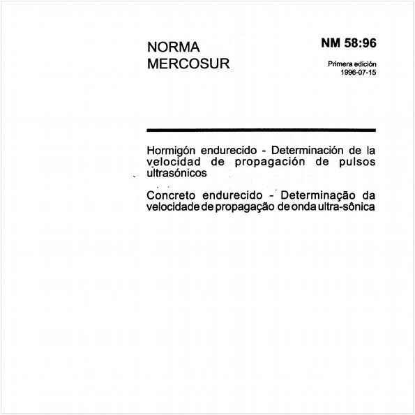 Concreto endurecido - Determinação da velocidade de propagação de onda ultra-sônica