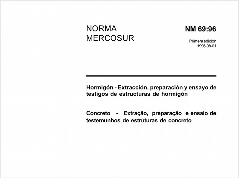 Concreto - Extração, preparação e ensaio de testemunhos de estruturas de concreto
