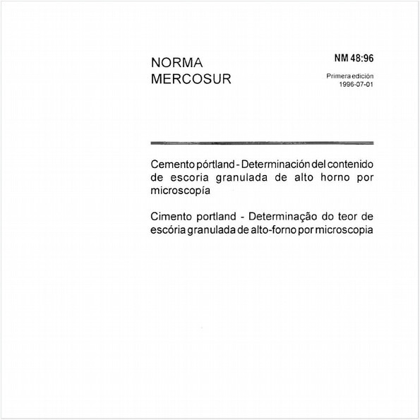 Cimento Portland - Determinação do teor de escória granulada de alto-forno por microscopia