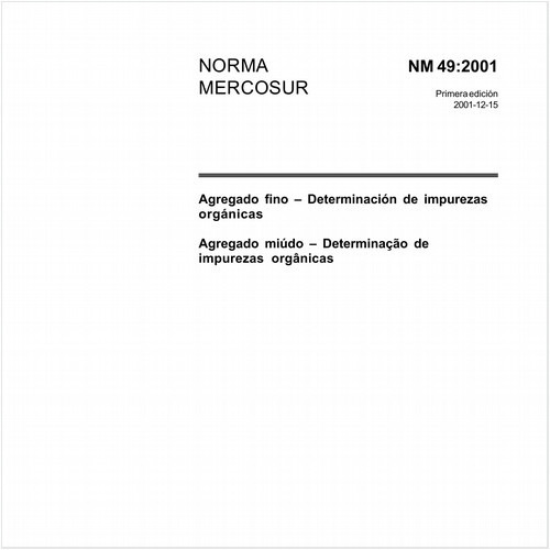 Agregado miúdo - Determinação de impurezas orgânicas