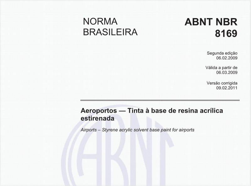 Aeroportos - Tinta à base de resina acrílica estirenada
