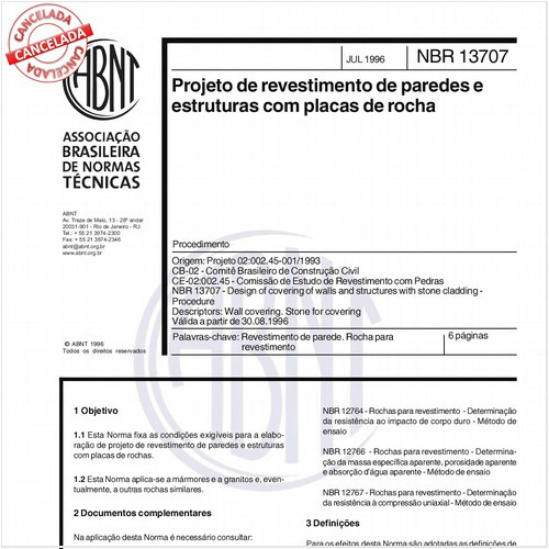 Projeto de revestimento de paredes e estruturas com placas de rocha