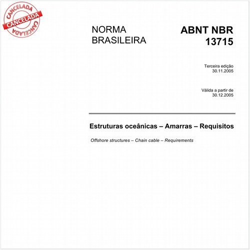 Estruturas oceânicas - Amarras - Requisitos