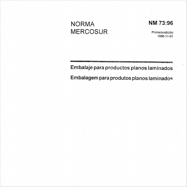 Embalagem para produtos planos laminados