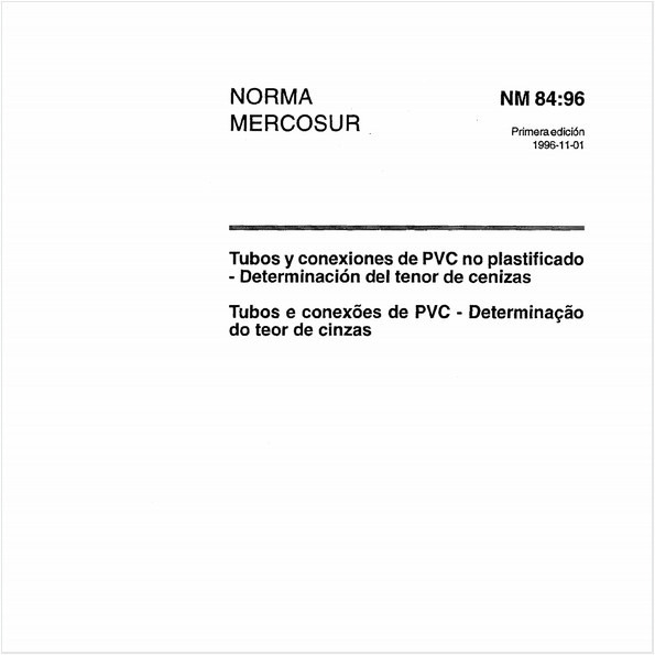 Tubos e conexões de PVC - Determinação do teor de cinzas