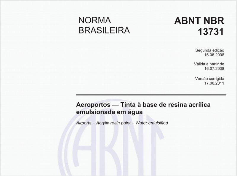 Aeroportos - Tinta à base de resina acrílica emulsionada em água