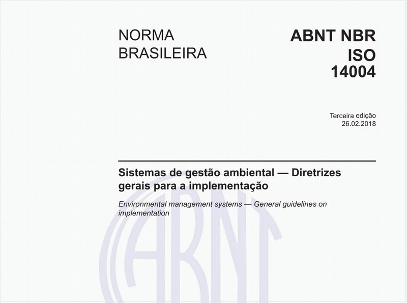 Sistemas de gestão ambiental - Diretrizes gerais para a implementação