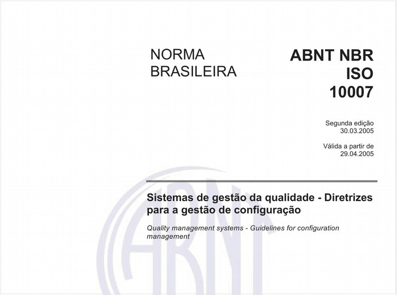Sistemas de gestão da qualidade - Diretrizes para a gestão de configuração
