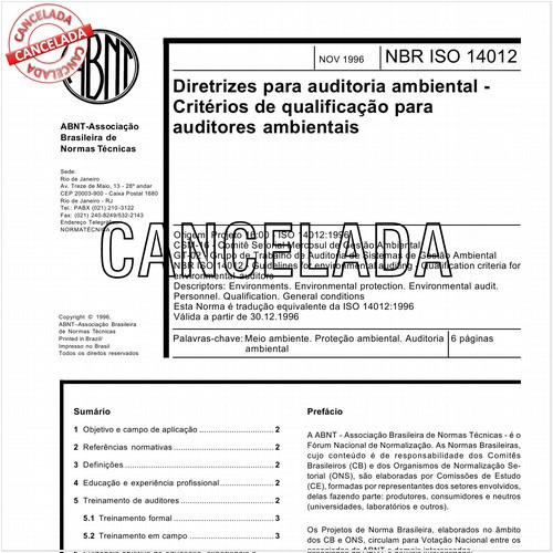 Diretrizes para auditoria ambiental - Critérios de qualificação para auditores ambientais