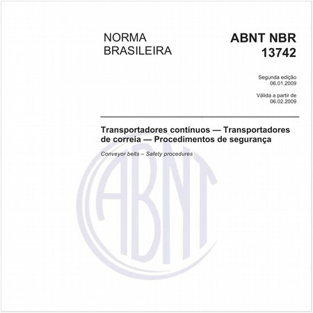 Transportadores contínuos - Transportadores de correia - Procedimentos de segurança