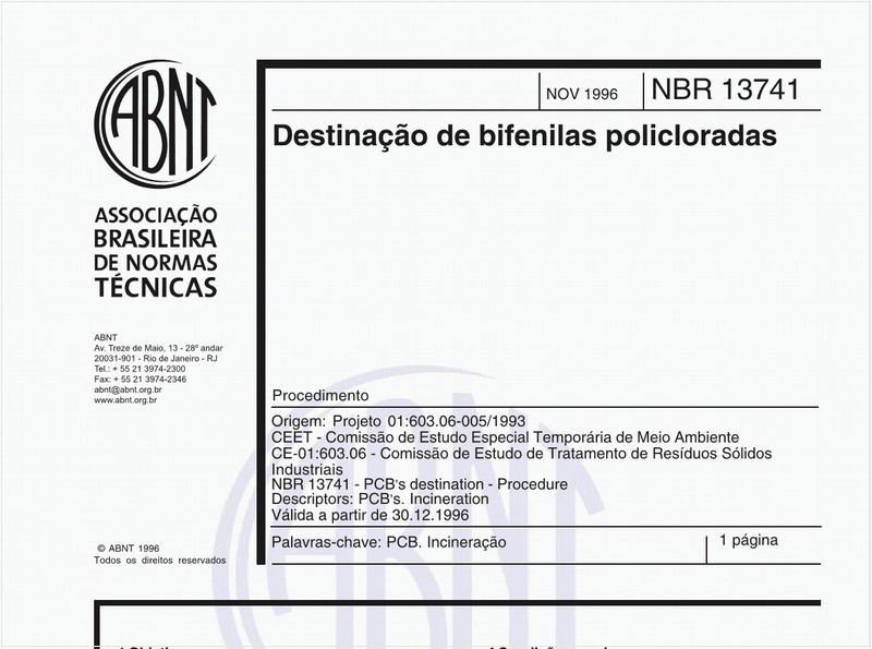 Destinação de bifenilas policloradas