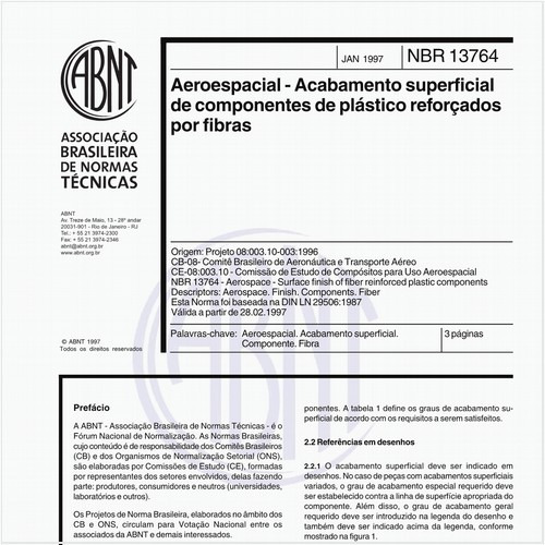 Aeroespacial - Acabamento superficial de componentes de plástico reforçados por fibras