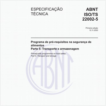 ABNT ISO/TS22002-5 de 11/2020