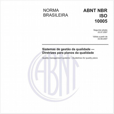 Sistemas de gestão da qualidade - Diretrizes para planos da qualidade