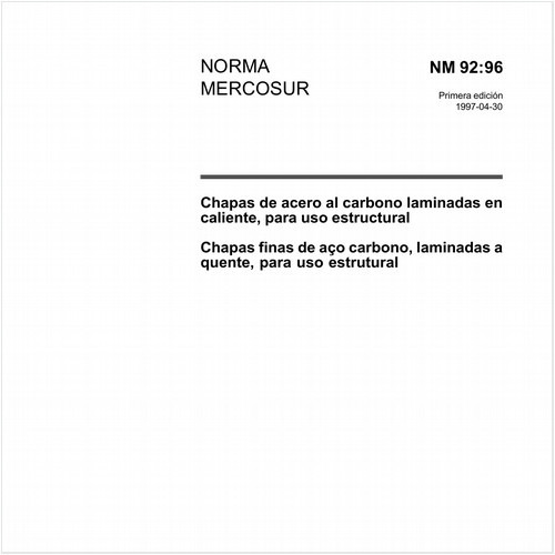 Chapas finas de aço-carbono, laminadas a quente, para uso estrutural