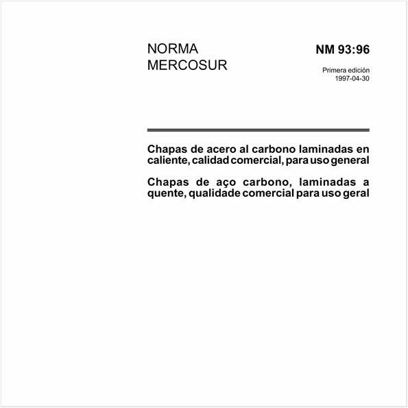 Chapas de aço-carbono, laminadas a quente, qualidade comercial para uso geral