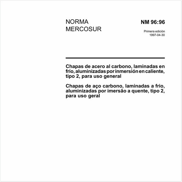 Chapas de aço-carbono, laminadas a frio, aluminizadas por imersão a quente, tipo 2, para uso geral