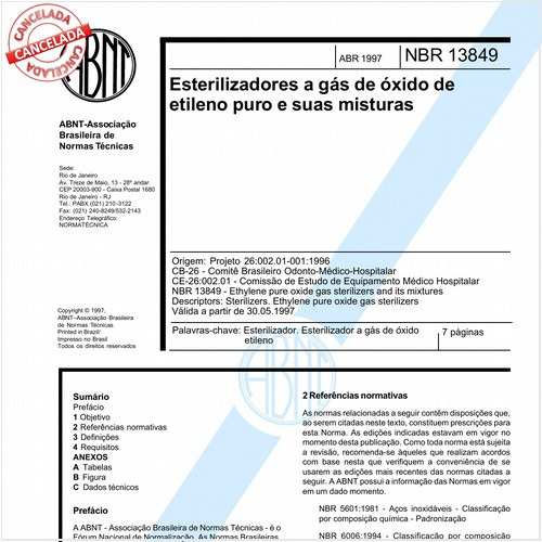 Esterilizadores a gás de óxido de etileno puro e suas misturas