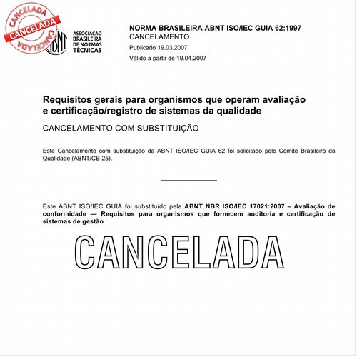 Requisitos gerais para organismos que operam avaliação e certificação/registro de sistemas da qualidade