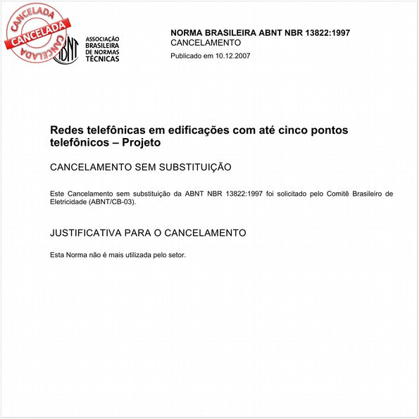 Redes telefônicas em edificações com até cinco pontos telefônicos - Projeto