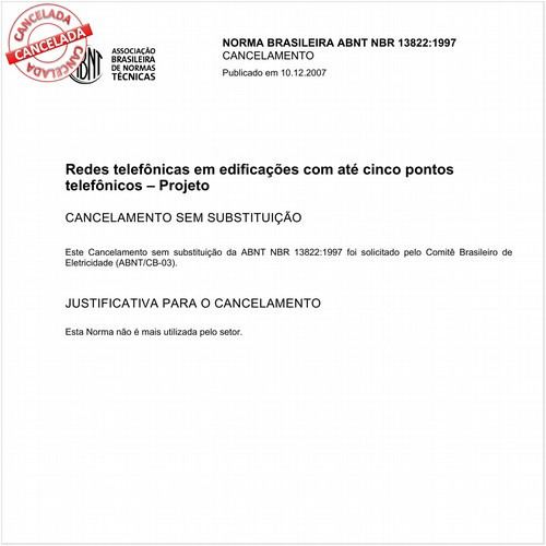 Redes telefônicas em edificações com até cinco pontos telefônicos - Projeto
