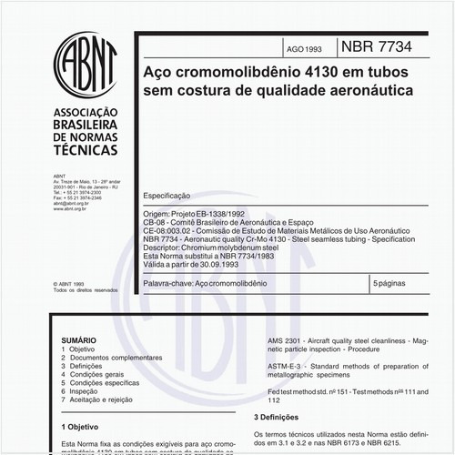 Aço cromomolibdênio 4130 em tubos sem costura de qualidade aeronáutica