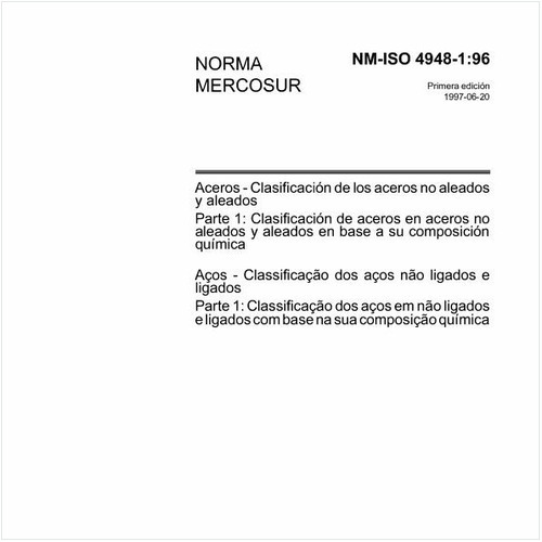 Aços - Classificação dos aços não ligados e ligados Parte 1: Classificação dos aços em não ligados e ligados com base na sua composição química