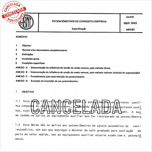 Potenciômetros de corrente contínua