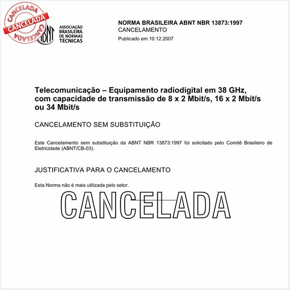 Telecomunicação - Equipamento radiodigital em 38 GHz, com capacidade de transmissão de 8 x 2 Mbit/s, 16 x 2 Mbit/s ou 34 Mbit/s