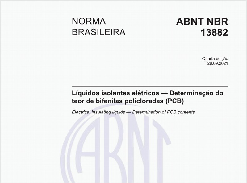 Líquidos isolantes elétricos - Determinação do teor de bifenilas policloradas (PCB)