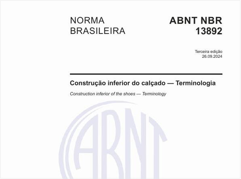 Construção inferior do calçado — Terminologia