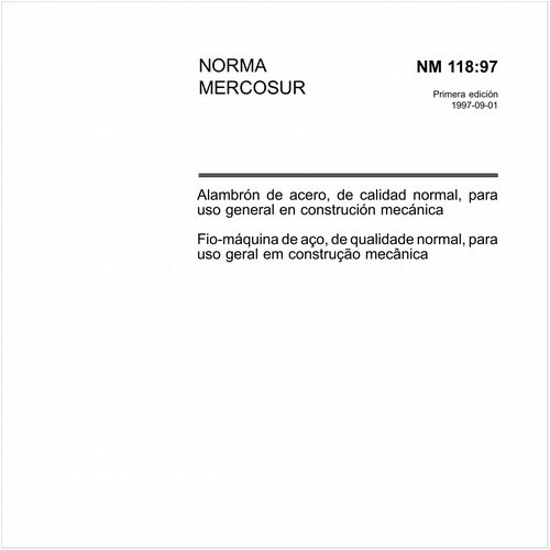 Fio-máquina de aço, de qualidade normal, para uso geral em construção mecânica