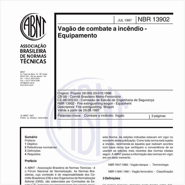 Vagão de combate a incêndio - Equipamento