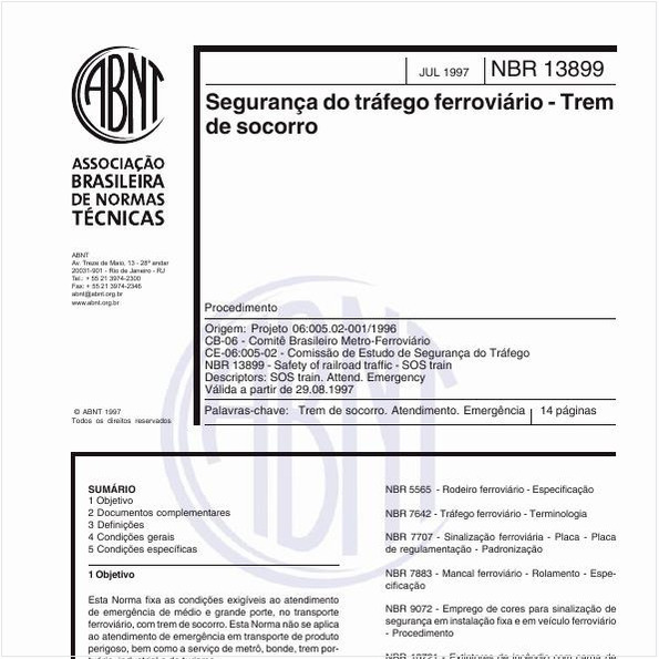 Segurança do tráfego ferroviário - Trem de socorro
