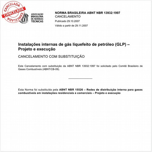 Instalações internas de gás liquefeito de petróleo (GLP) - Projeto e execução